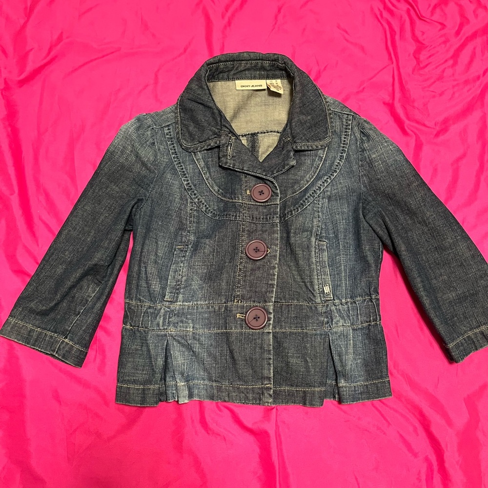 DKNY cute jean button up jacket